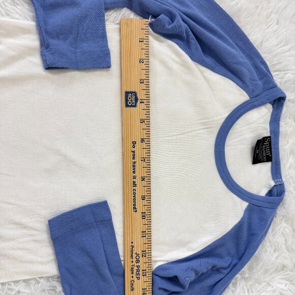 Spun Bamboo Viscose/Sorona Baseball 3/4 Sleeve T-Shirt Size M (fits like XS) - Picture 6 of 8